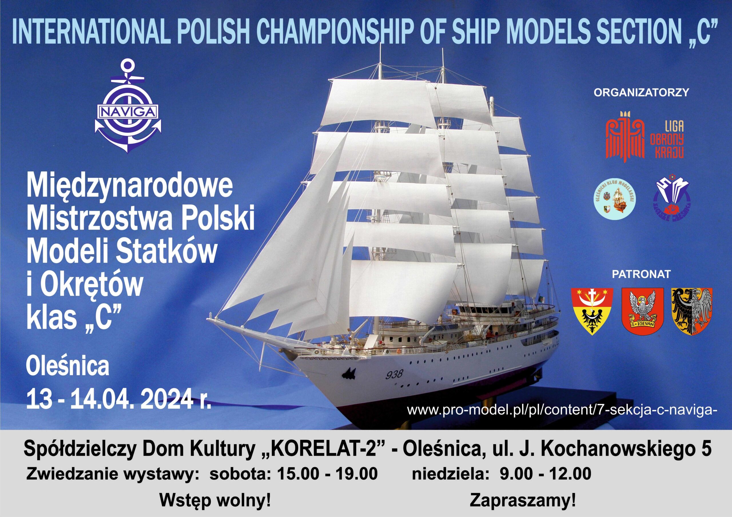 Organizujemy i zapraszamy na międzynarodowe mistrzostwa Polski modeli statków i okrętów klas C